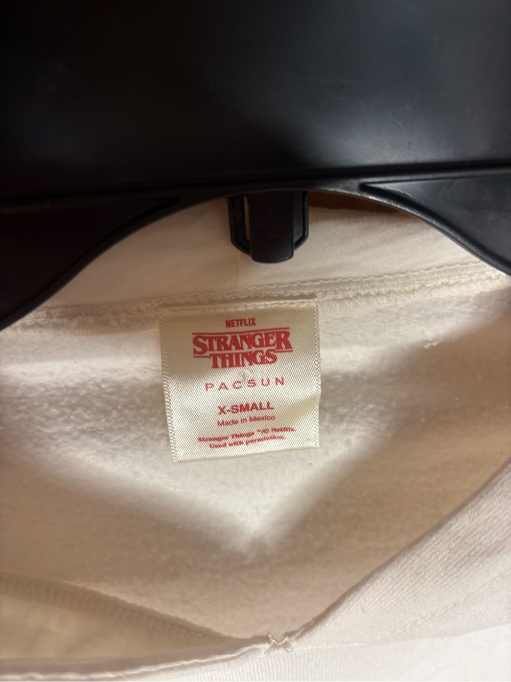 PacSun White Stranger Things Logo Hoodie - Picture 5 of 7